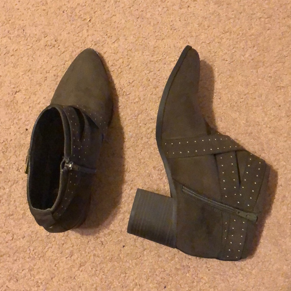 Deep brown booties